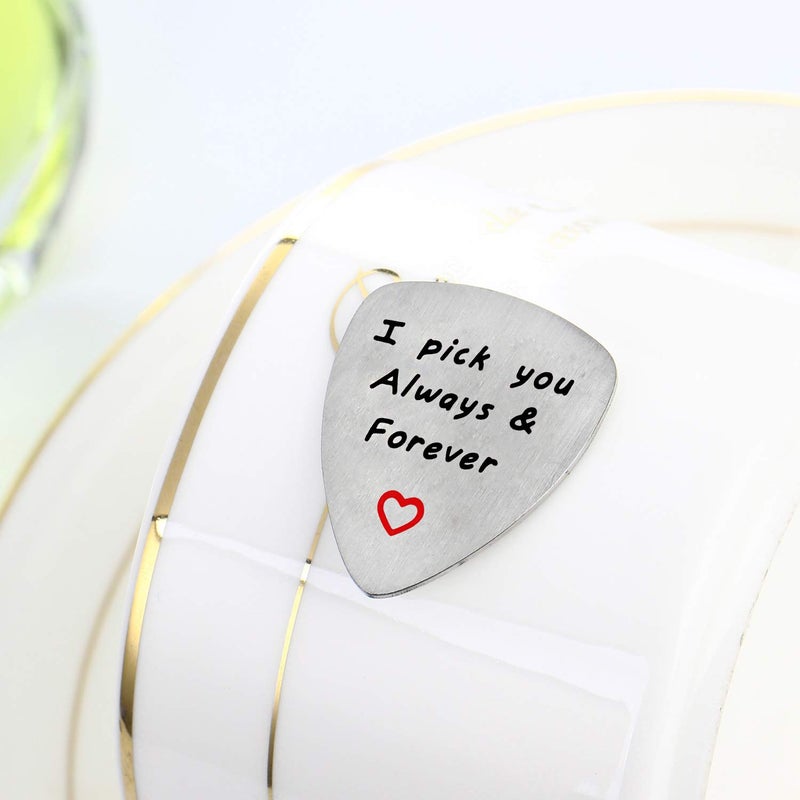 YeeQin I Love You Always And Forever Guitar Pick, Musical Gift, Anniversary Date, Valentine's Day, Gift for Men - Image 2